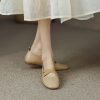 Gentle Ballet Cross-Strap Flat Casual Shoes in Genuine Leather for Pregnant Women & Grandmothers - Versatile Comfort
