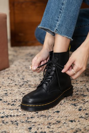 Genuine Leather Black Martin Boots for Women, Summer Ankle Boots, British Style Flat Eight-Hole & Six-Hole Shoes, Sizes 41-43