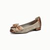 Genuine Leather Bow Low-Heeled Shallow Mouth Flats for Women - Summer Soft Sole Egg Roll Shoes Size 31-43, Trendy Comfort Footwear