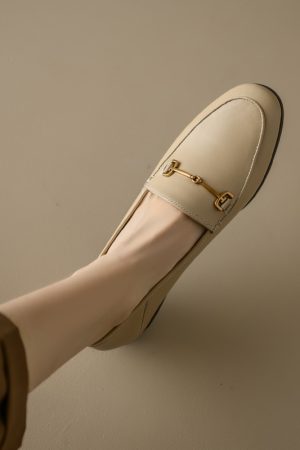 Genuine Leather Loafers for Women, Low-Heeled Flat Shoes, Soft-Soled Driving Shoes, Chic Italian Style Footwear