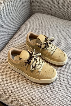 Genuine Leather White Sneakers for Women - 2025 Spring Korean Style Thick-Soled Round-Toe Lace-Up Casual Versatile Shoes