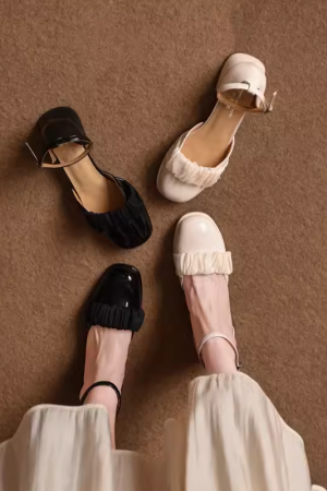 Genuine Leather Women's Flats, Sandals, Martin Boots & Mary Jane Shoes - Stylish Clearance Sale on Fashion Footwear