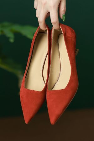 Giant Soft Cat Heel High Heels for Women - 2025 Pointed Toe Sheep Faux Leather Thin Heels, Trendy Y2K Style