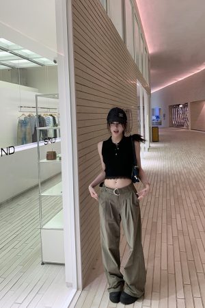 Girl's Morning Sleeveless Vest Women's Summer Polo Collar Top - Versatile Casual Outerwear for Stylish Summer Looks