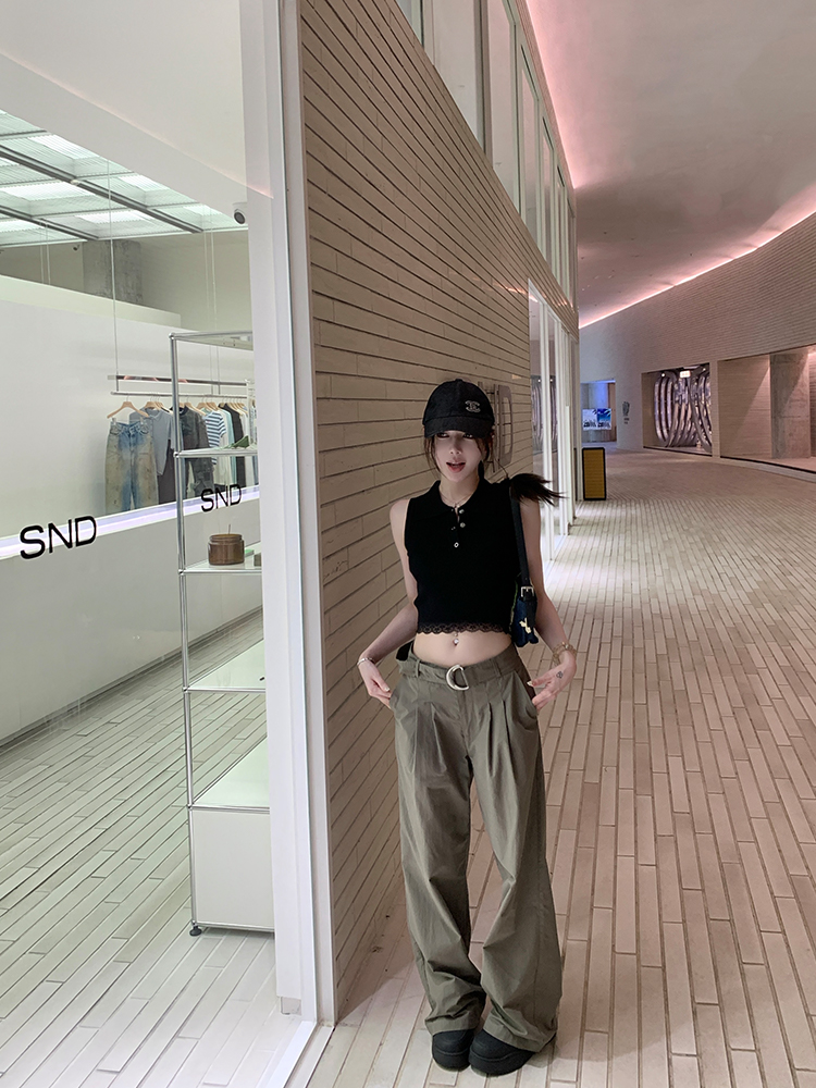 Girl's Morning Sleeveless Vest Women's Summer Polo Collar Top - Versatile Casual Outerwear for Stylish Summer Looks Girl's Morning Sleeveless Vest Women's Summer Polo Collar Top - Versatile Casual Outerwear for Stylish Summer Looks