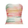 Gradient Color Strapless Holiday Top for Women - Backless Design with Waist Cincher & Spaghetti Straps, Perfect for Summer Parties