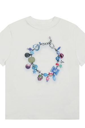 Gradient Printed Short Sleeve Crop Top T-Shirt for Women with Shoulder Design - Summer Fashion Statement