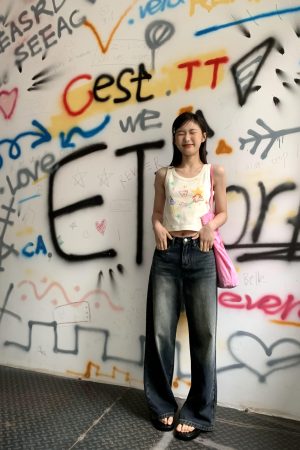 Graffiti Printed Camisole for Women - Summer Slim Fit Short Top, Trendy Street Style, Casual Wear, Urban Fashion