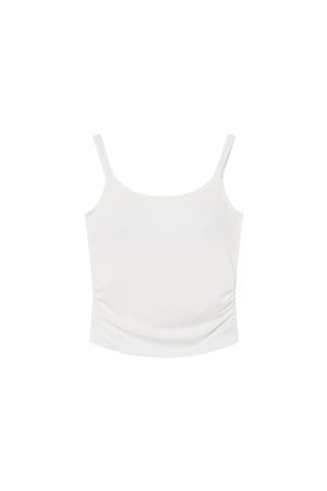 Gray Double Shoulder Strap Camisole with Chest Pad for Women - Slim Fit Summer Outerwear, Flattering Innerwear Essential