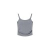 Gray Double Shoulder Strap Camisole with Chest Pad for Women - Slim Fit Summer Outerwear, Flattering Innerwear Essential