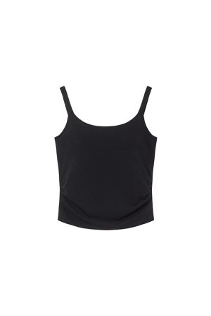 Gray Double Shoulder Strap Camisole with Chest Pad for Women - Slim Fit Summer Outerwear, Flattering Innerwear Essential
