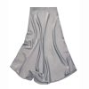 Gray Satin Sheen Diagonal-Cut Fishtail Skirt - Women's Bodycon Mid-Length for Spring/Summer 2025 Fashion