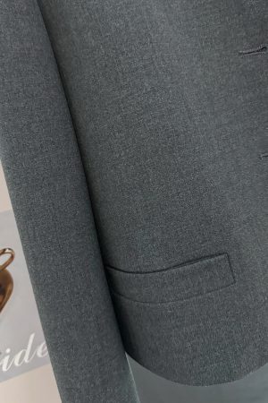 Gray Stylish Short Coat for Women - High-End Little Chanel Style, Versatile Elegant Outerwear for Spring and Autumn 2025