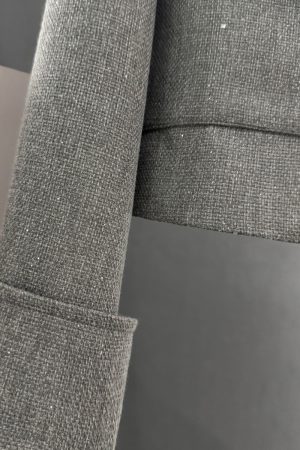 Gray Textured Wind Coat for Women - High-Quality Short Jacket for Spring & Autumn, Trendy Socialite Style