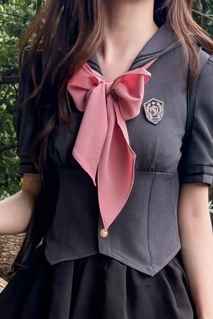 Gray Women's Summer JK Uniform Set with Puff Skirt and Cake Skirt - Trendy 2024 College Style