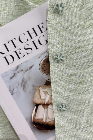 Green Korean Style Lightweight Women's Jacket - Trendy Short Cardigan for Summer 2025, Ultra-Stylish Commuter Top