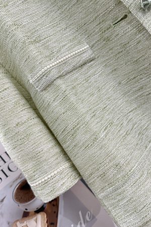 Green Korean Style Lightweight Women's Jacket - Trendy Short Cardigan for Summer 2025, Ultra-Stylish Commuter Top