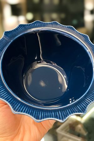 Hand-Painted Ceramic 5-Inch Rice Bowl - Fresh Elegance, Underglaze Color for Vegetables & Fruits, Perfect for Stylish Dining