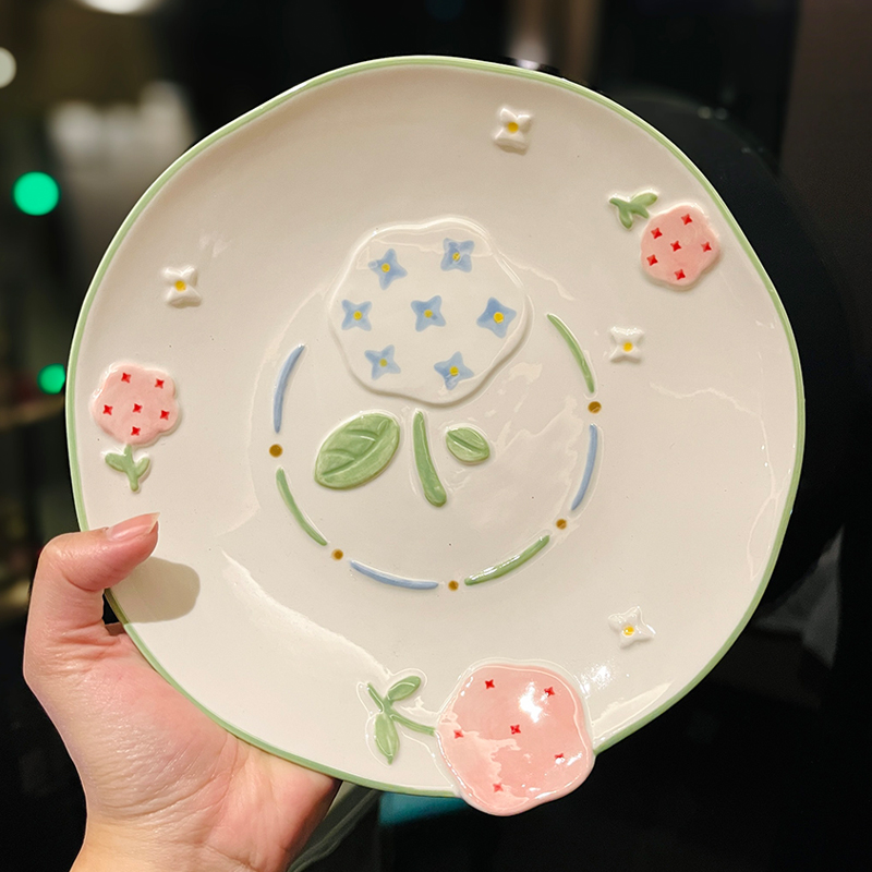 Hand-Painted Ceramic 5-Inch Rice Bowl - Fresh Elegance, Underglaze Color for Vegetables & Fruits, Perfect for Stylish Dining Hand-Painted Ceramic 5-Inch Rice Bowl - Fresh Elegance, Underglaze Color for Vegetables & Fruits, Perfect for Stylish Dining