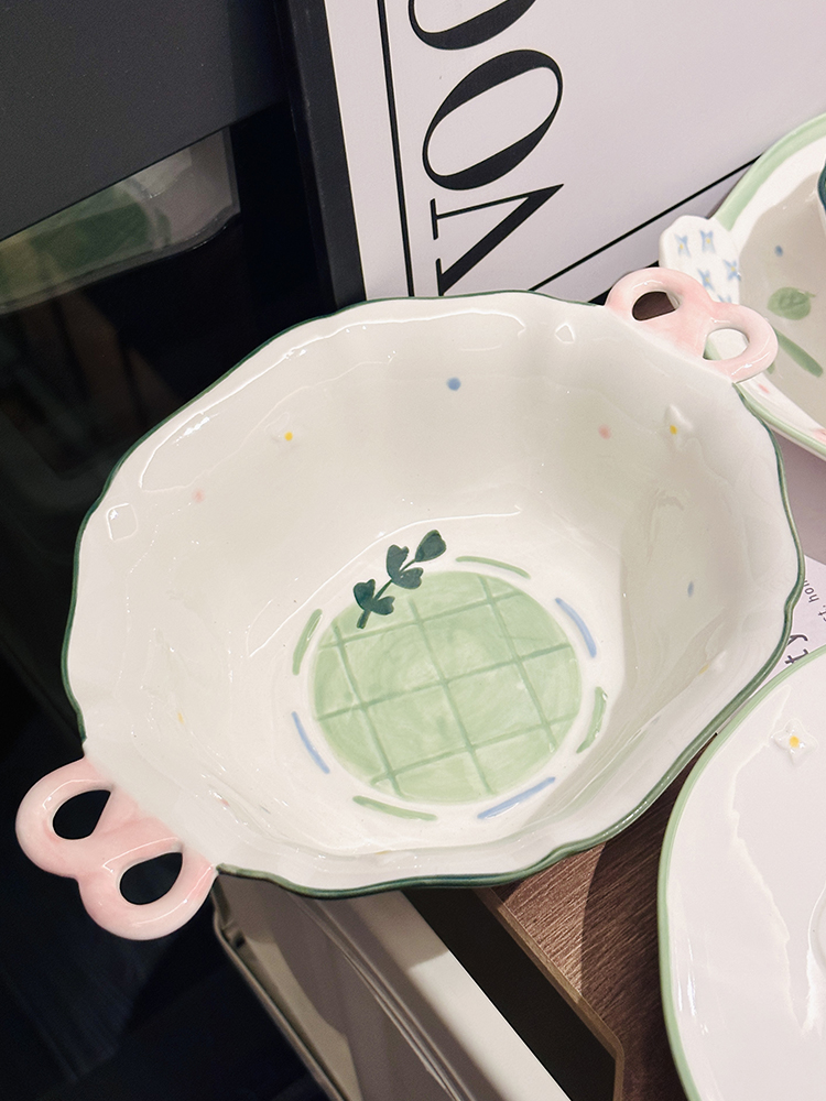 Hand-Painted Ceramic 5-Inch Rice Bowl - Fresh Elegance, Underglaze Color for Vegetables & Fruits, Perfect for Stylish Dining Hand-Painted Ceramic 5-Inch Rice Bowl - Fresh Elegance, Underglaze Color for Vegetables & Fruits, Perfect for Stylish Dining