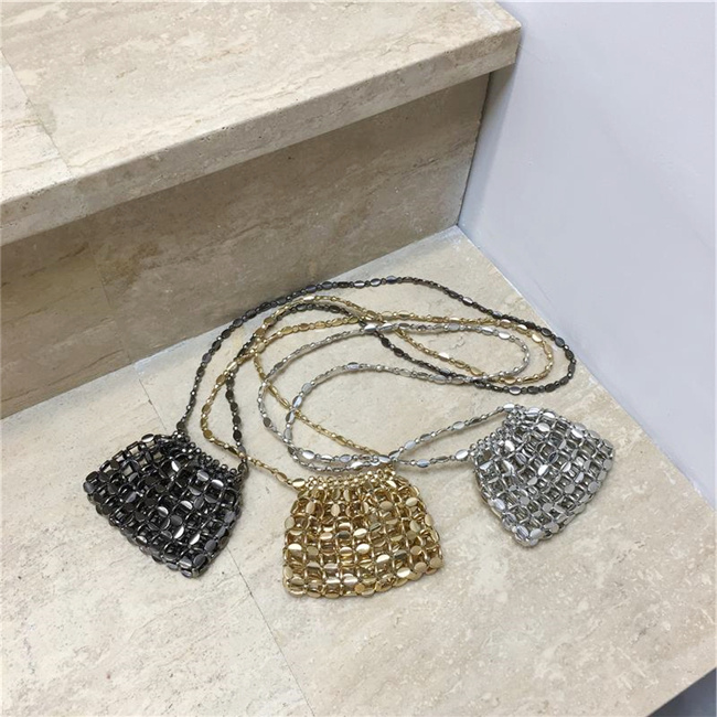 Handmade Beaded Woven Seed Bag - Stylish Bling Shoulder Handbag for Women - Chic Evening Accessory Handmade Beaded Woven Seed Bag - Stylish Bling Shoulder Handbag for Women - Chic Evening Accessory