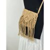 Handmade Bohemian Straw Woven Bag with Tassels - 2024 Hollow Shoulder Crossbody Beach Bag for Women
