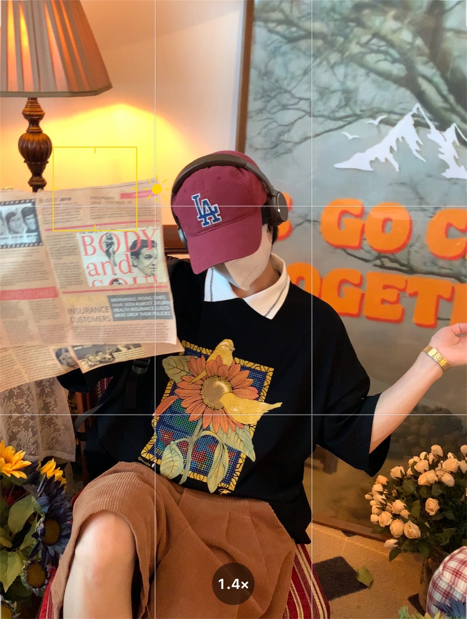 Handmade Vintage Sunflower Floral Collared Short Sleeve Polo Shirt for Unisex - Loose Fit Half Sleeve Top, Perfect for 90s and Y2K Style Handmade Vintage Sunflower Floral Collared Short Sleeve Polo Shirt for Unisex - Loose Fit Half Sleeve Top, Perfect for 90s and Y2K Style