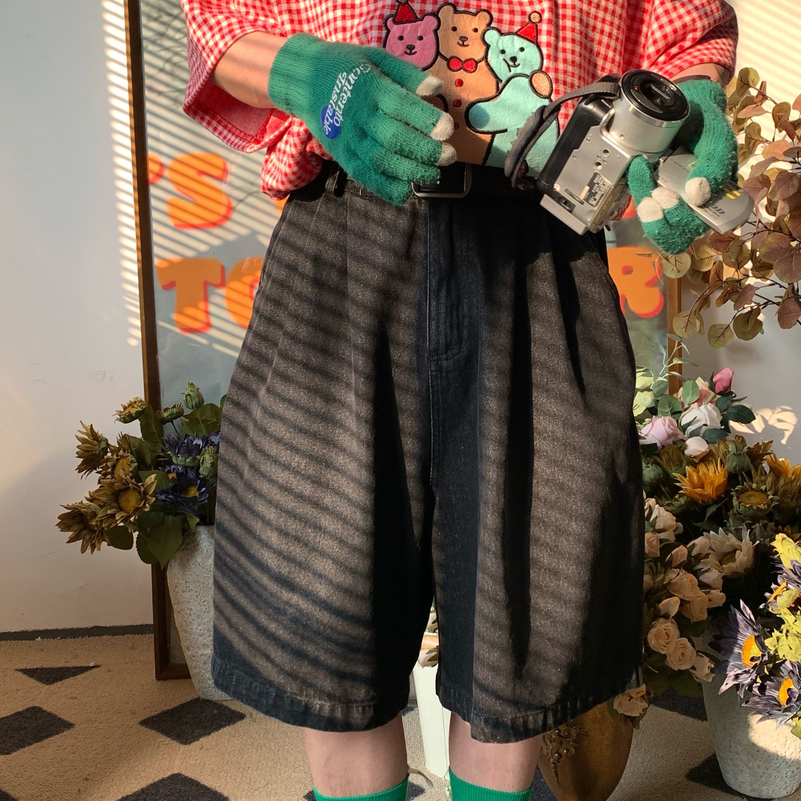 Handmade Washable Denim Wide-Leg Five-Point Shorts - Summer Retro Loose Slim Straight Basic Pants for Y2K Korean Style Fashion Handmade Washable Denim Wide-Leg Five-Point Shorts - Summer Retro Loose Slim Straight Basic Pants for Y2K Korean Style Fashion