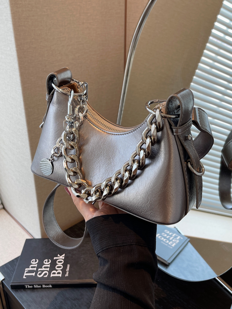 Handmade Women's Textured Chain Crossbody Bag - 2025 New Style Shoulder Underarm Bag for Chic Everyday Wear Handmade Women's Textured Chain Crossbody Bag - 2025 New Style Shoulder Underarm Bag for Chic Everyday Wear