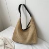 Handwoven Women's Vintage Tote Bag - Trendy Straw Woven Shoulder Bag with Large Capacity for Everyday Use