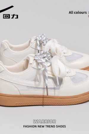 Harajuku Style White Sneakers for Couples - Lightweight, Breathable, Soft Sole Casual Skate Shoes for Summer