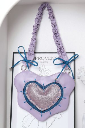 Heart Underarm Bag for JK Students - Sweet Cool Girl Versatile Shoulder Crossbody Lolita Style Fashion Bag