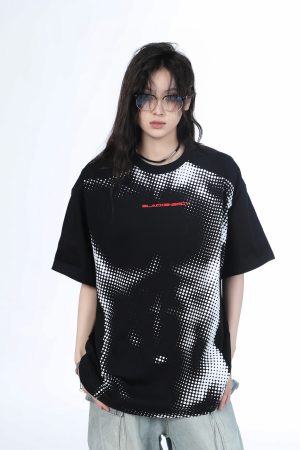 Heavy-Duty American-Style Gray Short Sleeve T-Shirt for Women - Sit and Eat Until the Mountains Are Empty - Casual Loose Fit