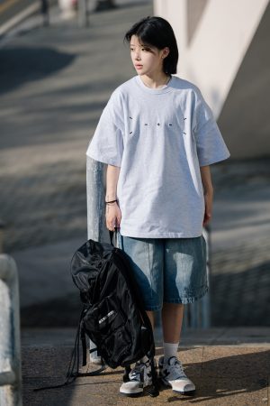 Heavy-Duty Embroidered Short Sleeve T-Shirt for Men - Simple Versatile Japanese Style Top for Spring and Summer Fashion