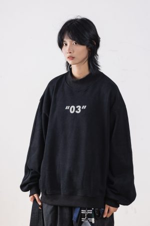 Heavyweight Basic Sweatshirt for Men, Small Collar, Loose Fit, Thickened Fleece Top for Spring 2025, Casual Streetwear Style