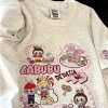 Heavyweight Embroidered Cartoon T-Shirt for Women - Cute Short Sleeve Summer Top in Gray - Age-Reducing Pure Cotton, 2025 Fashion