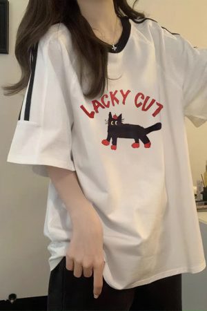 Heavyweight Pure Cotton White Short-Sleeve T-Shirt for Girls with Three Stripes and Spliced Design - Summer Raglan Top for Juniors