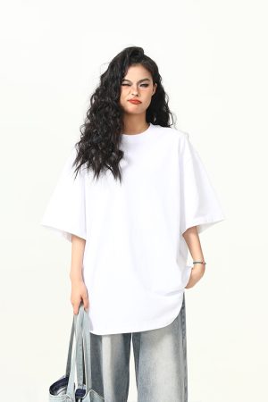 Heavyweight Solid Color Short Sleeve T-Shirt for Men and Women, Loose Fit, Versatile Base Layer, Casual Unisex Fashion Top