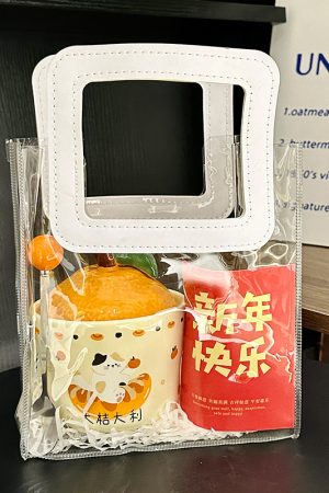 High Aesthetic Orange Ceramic Mug with Lid and Spoon - Perfect Birthday and Graduation Gift for Girls