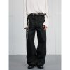 High-End Black Denim Jeans for Men and Women | Narrow A-Line Straight Wide-Leg Pants | Trendy Fashion for Modern Style