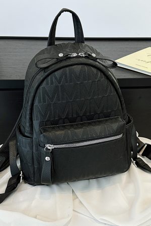 High-End Crocodile Pattern M-Shaped Backpack for Women - Trendy 2025 Fashion School Bag