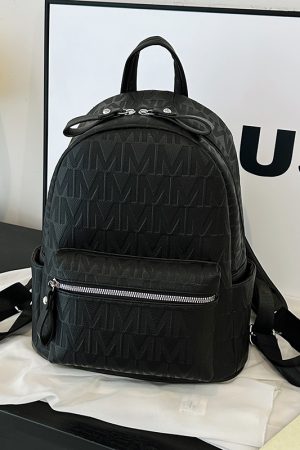 High-End Crocodile Pattern M-Shaped Backpack for Women - Trendy 2025 Fashion School Bag