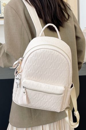 High-End Crocodile Pattern M-Shaped Backpack for Women - Trendy 2025 Fashion School Bag