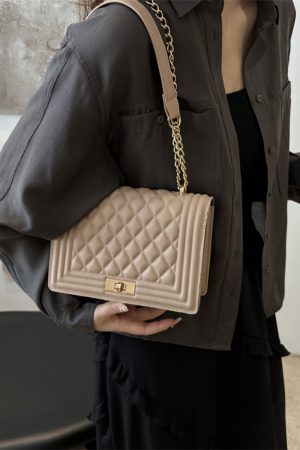 High-End Diamond-Pattern Crossbody Bag - 2025 Versatile Small Square Shoulder Bag for Casual Fashion