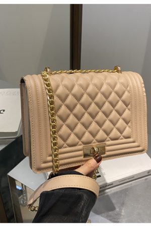 High-End Diamond-Pattern Crossbody Bag - 2025 Versatile Small Square Shoulder Bag for Casual Fashion