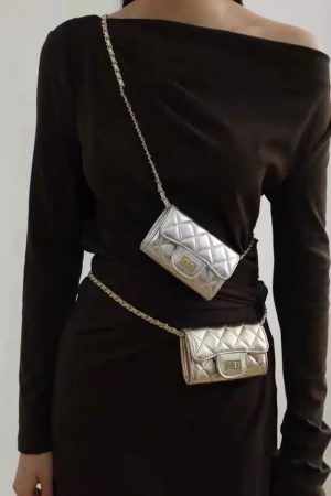 High-End Diamond-Patterned Crossbody Mini Bag - Versatile Small Square Chain Purse for Cards and Coins, Chic Luxury Style