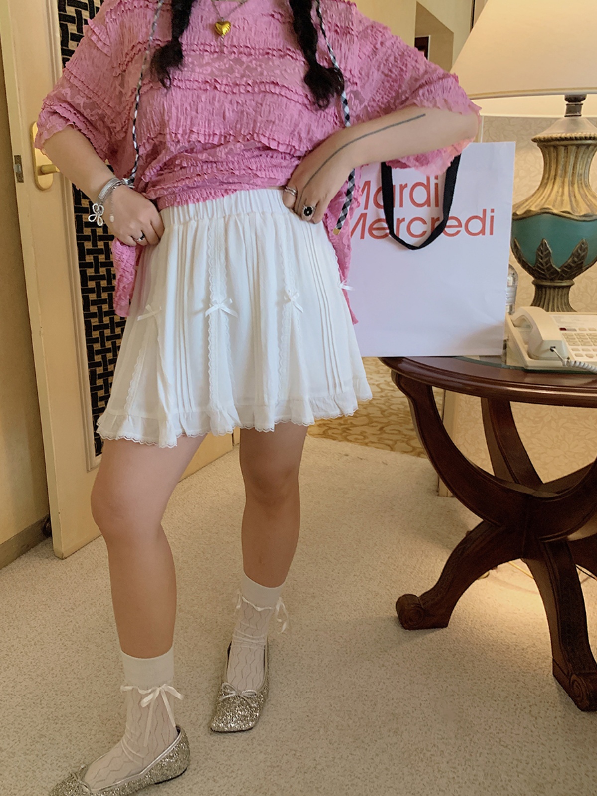 High-End Draped Half Skirt for Women, Plus Size Flattering Summer 2025, Curvy Fit, Belly-Covering Style High-End Draped Half Skirt for Women, Plus Size Flattering Summer 2025, Curvy Fit, Belly-Covering Style