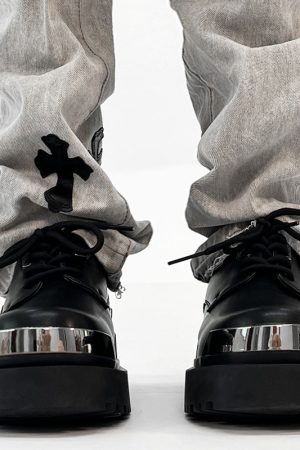 High-End Genuine Leather Derby Shoes for Men, Round Toe, Thick-Soled, British Style, Height-Increasing, Niche High Street Fashion