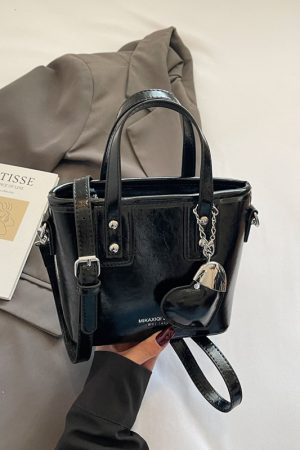 High-End Heart-Shaped Handbag for Women - Fashionable Tote Bucket Bag, 2025 New Style, Vegetable Basket Shoulder Crossbody Bag