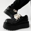 High-End Korean Style Thick-Soled Platform Derby Shoes for Men - Versatile Black Chunky Sneakers, British Trendy Design